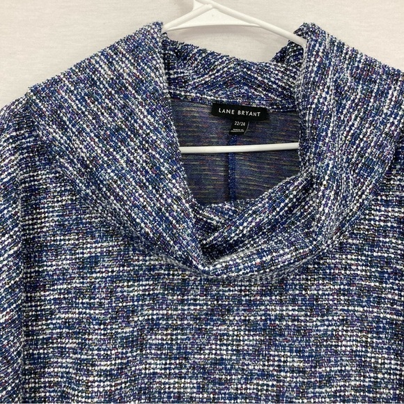 Lane Bryant Blue Cowl Neck Textured Knit Sweater size 22/24 - Picture 3 of 9